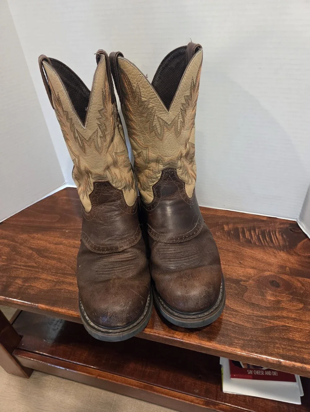 Justin Original Workboots Mens Superintendent Brown Leather  10.5 EE  WK4660